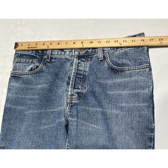 American Eagle Button Fly Straight Leg Jeans Womens 10 Medium Wash Denim USA - Picture 7 of 15